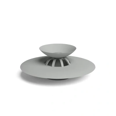 Imagen de Umbra Flex Tapón de drenaje y atrapacabello, Silicona, Gris