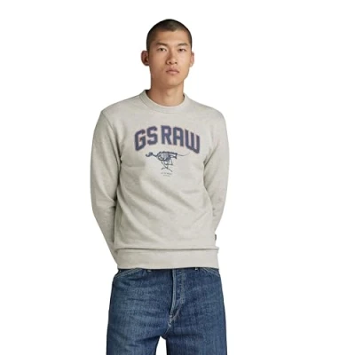 Imagen de G STAR RAW Sudadera Skeleton Dog Graphic R, Milk Htr D24413 d562 971, S para Hombre