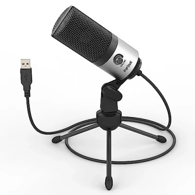 Imagen de FIFINE Micrófono USB, PC de Metal Condensador para Grabación en Ordenadores, Estudio Cardioide, Voice Overs, Transmisión Streaming y Videos Trabajando Línea
