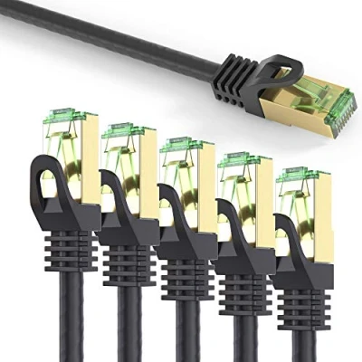 Imagen de conecto CC50456 cable de red Ethernet RJ45 (S / FTP, PIMF, CCA AWG26 7), con bruto Cat7, 25,0m (5+1 gratis), negro