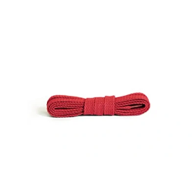 Imagen de Kaps cordones planos, de algodón 100%, hechos en Europa, 1 par, muchos colores y longitudes (120 cm 6 a 8 pares ojales / 31 rojo)
