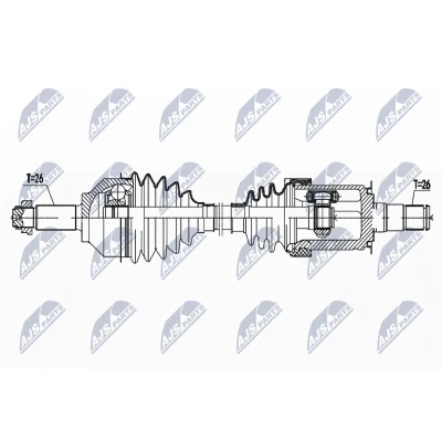 Imagen de NTY NPW BM 161 Árbol de Transmisión Eje delantero, izquierda 635 automática MINI: Countryman, Paceman