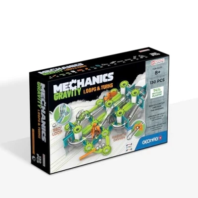 Imagen de Geomag Mechanics Gravity Loops &amp; Turns Juego Educativo y Creativo para Niños Bloques de Construcción Magnéticos, Circuito con Magnéticos 130 Piezas