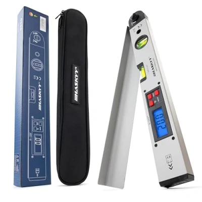 Imagen de Transportador digital HASKYY 450 mm I con pantalla LCD medidor angulos medición de 0 230