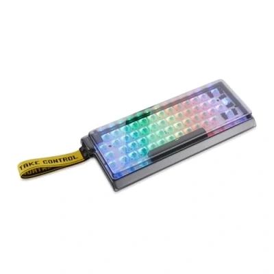 Imagen de Decksaver Cubierta para la Serie de teclados Wooting 60HE Funda Protectora ahumada/Transparente, Fabricada en el Reino Unido