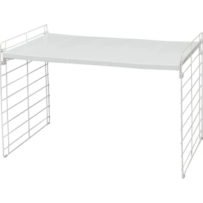 Imagen de Iris Ohyama, Estante modular y extensible, bajo el fregadero, 1 nivel, extensible de 42 a 70 cm, 5 cuchillas extraíbles, cocina Telescopic Rack tier USD 1V Blanco