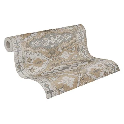Imagen de Papel pintado Oriental Said Marrakesch Metropolitan Stories 2 A.S. Création tejido no 10.05 m x 0.53 Beige Gris Negro Fabricado en Alemania 378683 37868 3