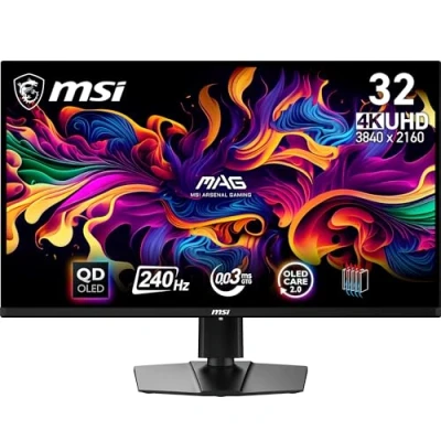 Imagen de MSI mag 321UPX QD OLED Monitor Gaming, 31,5&quot; 4K UHD, 3840 x 2160 Quantum Dot Panel, 240Hz / 0.03ms, 99% DCI P3, ΔE≤2, DisplayHDR True Black 400, DP 1.4a, HDMI 2.1, USB Type C