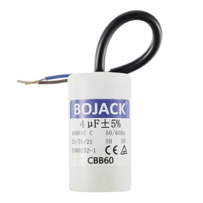 Imagen de BOJACK CBB60 4uf 450V 50/60HZ Condensador de arranque motor, funcionamiento del SH Condensadores, supresión, con alambre