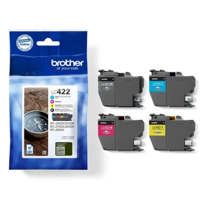 Imagen de Cartucho de tinta Brother LC422VAL, 550 páginas, Pack Multicolor