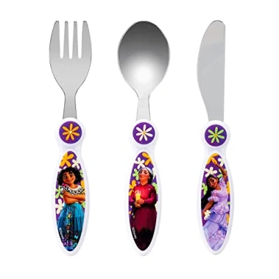 Imagen de Disney Encanto Cubertería infantil (3 piezas, cuchillo, tenedor y cuchara)