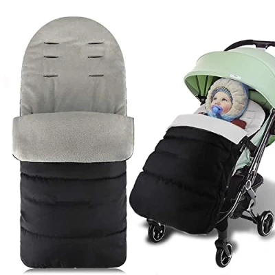 Imagen de auvstar Saco Silla de Paseo,Saco Polar Universal Invierno,Saco Carro Bebe Universal,Saco Carrito Bebe,Saco Capazo para Cochecito,Sacos bebés 0 a 3 año,Impermeable Fría