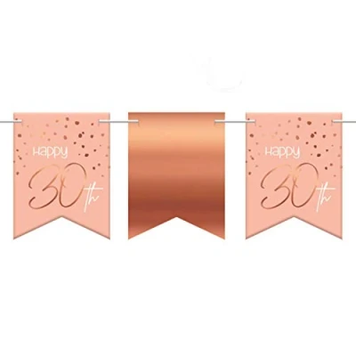 Imagen de Folat 67430 Bunting Garland Elegante Rubor exuberante años 6 m, color rosado, Número 30