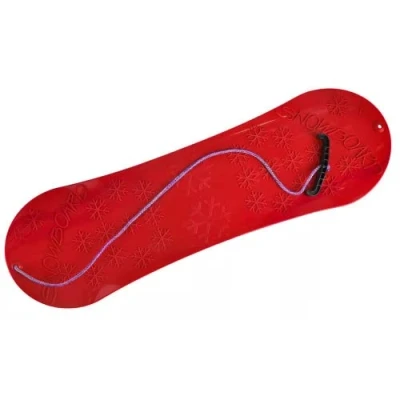 Imagen de Snowboard para niños; tablero deslizante, 77 cm, fabricado en plástico, con mango de rojo