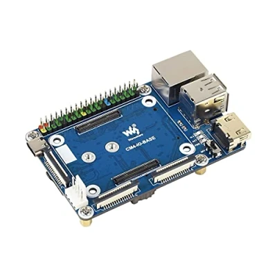 Imagen de IBest for Raspberry Pi Compute Module 4 IO Board,Mini Base Board (B) Full Version with Standard CM4 Socket and Color Coded 40PIN GPIO Header Onboard CSI/DSI/FAN/HDMI/USB/RJ45 Connectors