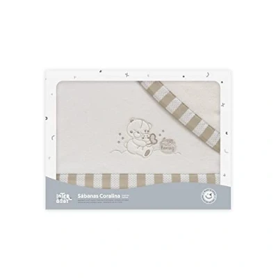 Imagen de various Interbaby Juego de Sábanas Invierno para Minicuna en Coralina (Beige Osito)