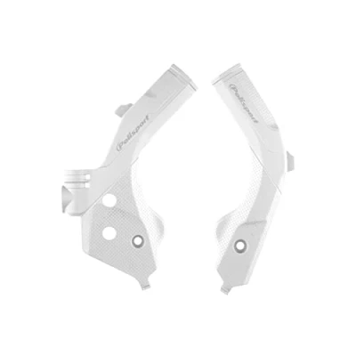 Imagen de POLISPORT 8470700002 Juego de protectores chasis fabricados en plástico duradero y resistente a los impactos compatible con motocicletas Husqvarna color blanco