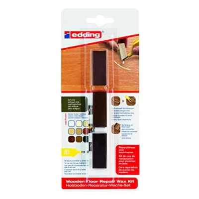 Imagen de edding 8902 juego de cera reparadora suelos madera pino 3 ceras duras para reparar daños y arañazos en