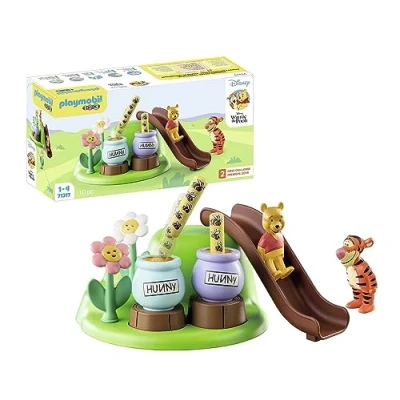 Imagen de PLAYMOBIL 1,2,3 y Disney 71317 Winnie The Pooh Tigger Jardín de Abejas Juguetes educativos para niños pequeños, Juguete a Partir 18 Meses