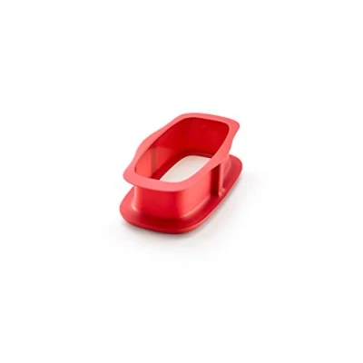 Imagen de Lékué Molde rectangular Duo, desmontable, Silicona + cerámica Rojo, 24 cm