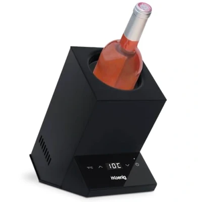 Imagen de H.Koenig vino LVX26, blanco, tinto, rosado, champán, hasta 9 cm de diámetro, temperatura ajustable 5 a 18 celsius, control digital, potencia: 72 W