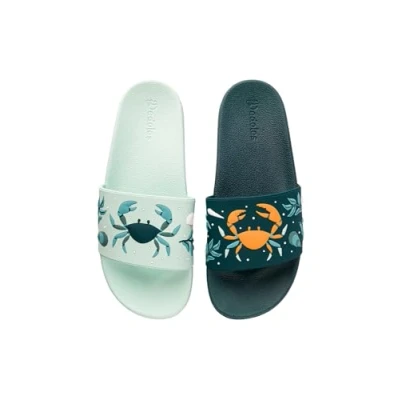 Imagen de Dedoles Chanclas Unisex Hombre Mujer y Niños Sandalias diseños divertidos Libros Pizza Flores Fiesta Café Regalo, Color: Cangrejo de mar, Tamaño: 36EU