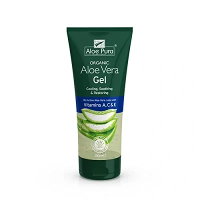 Imagen de Gel de Aloe Vera con Vitaminas A, C &amp; E Pura, Natural, Vegano, Libre Crueldad, Sin Parabenos SLS, Calmante, Restaurador, 200ml