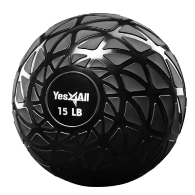 Imagen de Yes4All A9Q1 Dynamic Slam Balls 6.8 kg, Brillante, balón Medicinal Relleno de Arena, sin Rebote, Adecuado para Entrenamiento y Fuerza