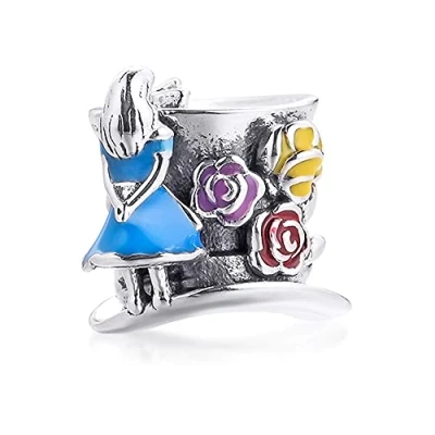 Imagen de PANDOCCI 2021 Spring Wonderland &amp; The Mad Hatter&#039;s Tea Party Bead 925 Silver DIY se adapta a pulseras originales Pandora Charm Fashion Jewelry