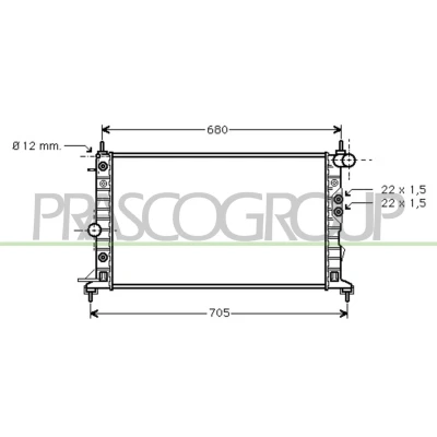 Imagen de PRASCO OP052R003 Radiador, refrigeración del motor Aluminio 610 359 23 Aletas unidas mecánicamente OPEL: Vectra B Berlina