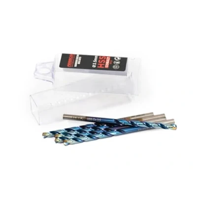 Imagen de Ferrcan Brocas para metal HSS DIN338 M35 5% cobalto acabado rainbow taladros en acero inoxidable, hierro y otros metales paquete de 5 unidades por medida (3.5mm)