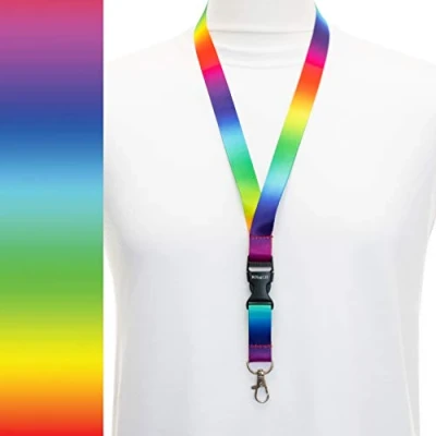Imagen de Rolseley Cinta para el cuello identificación clip de metal titular (Multicolor)