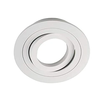 Imagen de wonderlamp 10 Unidades Foco empotrable Classic Redondo con Portalámparas GU10, Ángulo basculación 30, 230V, Diametro 9.3 x 2.5 cm, Blanco