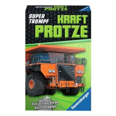 Imagen de Ravensburger Juego de Cartas Supertrumpf Kraftprotze 20695, cuarteto y Triunfo para los fanáticos la tecnología a Partir 7 años