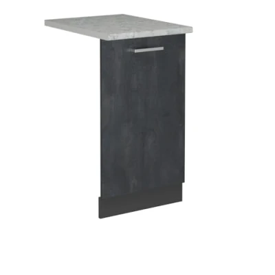 Imagen de Vicco Panel Frontal del lavavajillas R Line, Hormigón Negro, 45 cm, ET Mármol