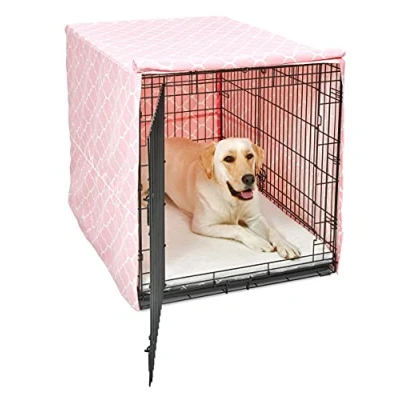 Imagen de New World modelo BCVR 42PKT Funda para jaula de perro con protección textil teflón, todas las jaulas y MidWest Homes for Pets 106,68 cm, diseño en color rosa