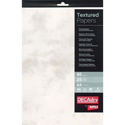 Imagen de APLI SCL7655 Papel textura mármol gris A4 95 g 25 hojas