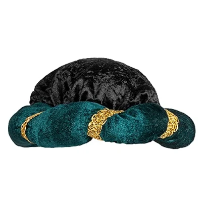 Imagen de Boland 81032 Sombrero de Sultán Murad para disfraces carnaval, gorro peluche carnaval y fiesta temática, rey árabe, multicolor