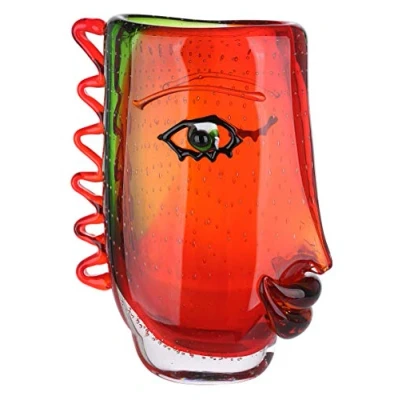 Imagen de GILDE GLAS art Jarrón de diseño Decoración Único Hecho a Mano Cristal H 31 cm