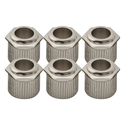 Imagen de Musiclily Ultra Latón 6mm 10mm Hexagonal Vintage Moderno Bushing Adaptador de Clavijero para Guitarra, Nickel (Set 6)