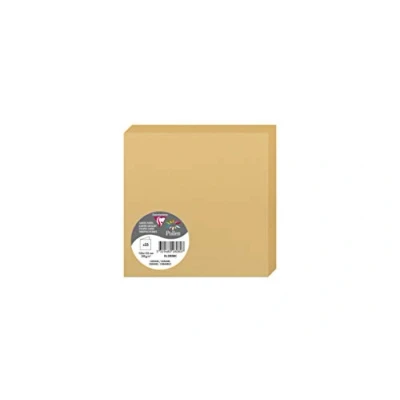 Imagen de Clairefontaine 2808C Un paquet de 25 cartes pliées Pollen 13,5x13,5 cm 210 g, Caramel