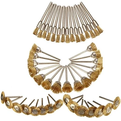 Imagen de TuToy 45Pcs Cepillos De Rueda Alambre Acero Juego Lijado Accesorios Dremel Para Herramienta Rotativa