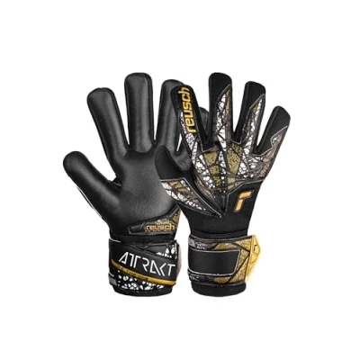 Imagen de Reusch Attrakt Silver NC Finger Support Junior Guantes de Portero para niños con Corte Negativo y protección los Dedos, 8
