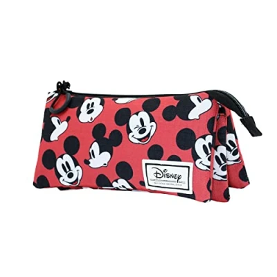 Imagen de Karactermania Mickey Mouse Blinks Triple Large Estuche escolar para niños, Talla: One Size, Rojo