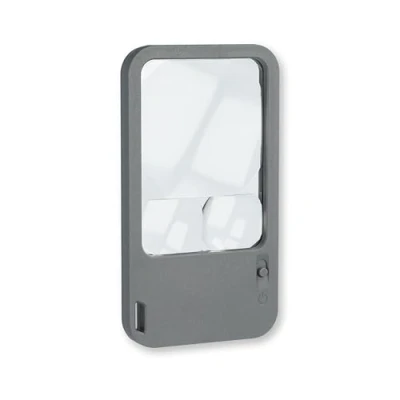 Imagen de Lupa de bolsillo Carson portátil con triple iluminación LED, 2,5 aumentos, 4,5 aumentos y 6 (PM 33)