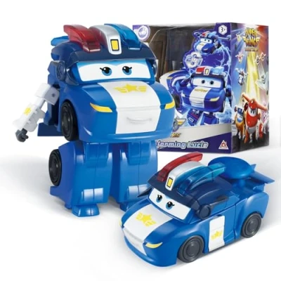 Imagen de Super Wings avión Transformer Supercharged Lucie, Altura Aprox. 12,7 cm, muñeca Infantil, Figura de y Robot Juguete para niños niñas a Partir 3 años