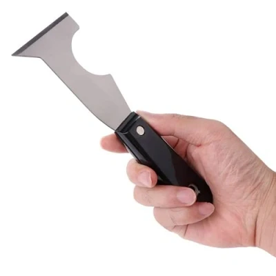 Imagen de cuchillo de masilla raspador 5 en 1, herramientas retiro calafateo broche decapante pintura pinturas, herramienta abrelatas para madera