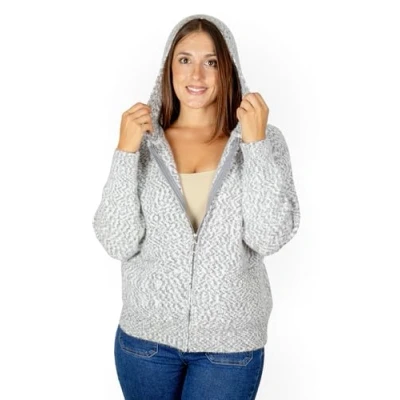 Imagen de Cardigan con Cierre de Cremallera y Cuello Redondo para Mujer, Chaqueta Manga Larga, Rebeca Invierno, Otoño. Talla M