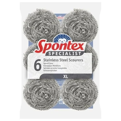 Imagen de Spontex Estropajos de acero inoxidable, 6 unidades