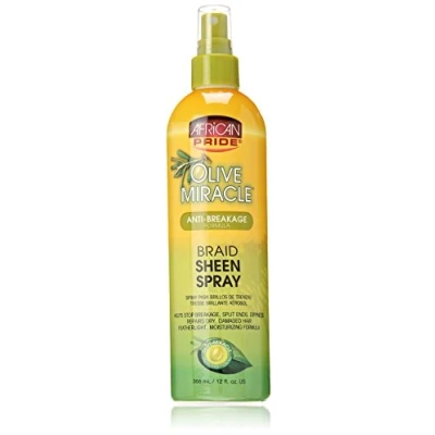 Imagen de African Pride Olive Miracle Braid Spray brillante con fórmula original, 355 ml